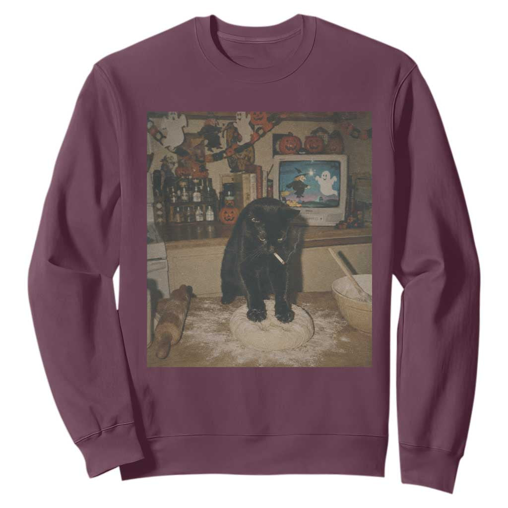 Spooky Biscuits Bakery Sweatshirt Funny Black Cat Halloween Gift