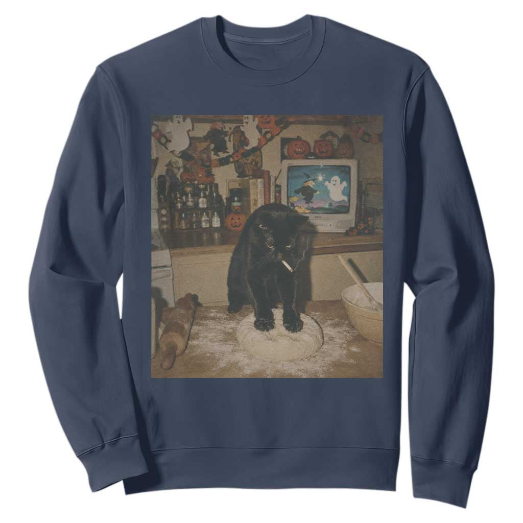 Spooky Biscuits Bakery Sweatshirt Funny Black Cat Halloween Gift