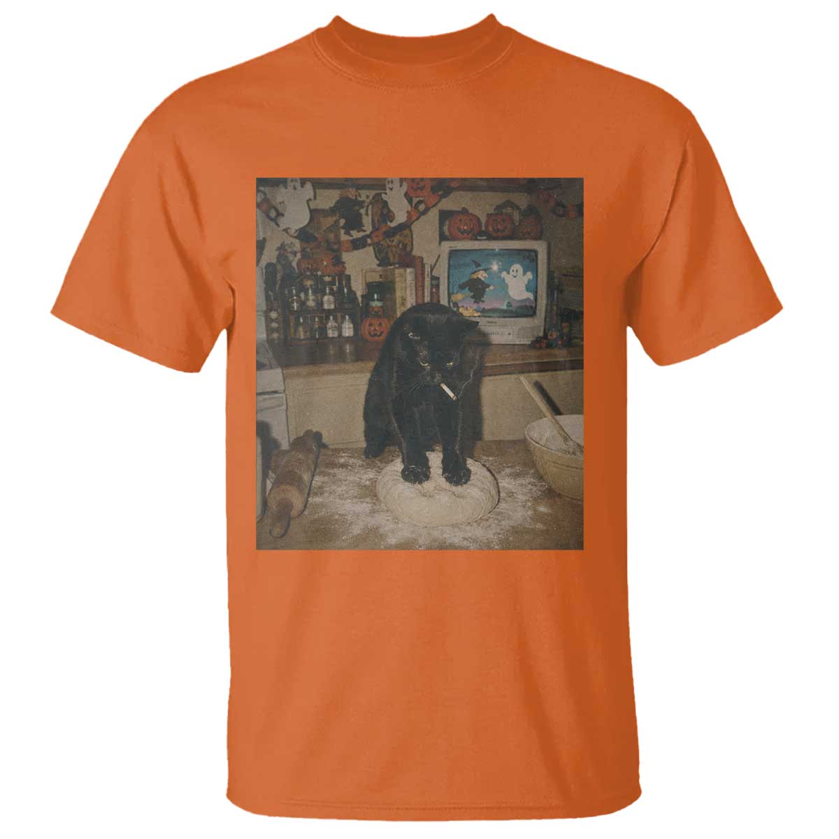 Spooky Biscuits Bakery T Shirt Funny Black Cat Halloween Gift