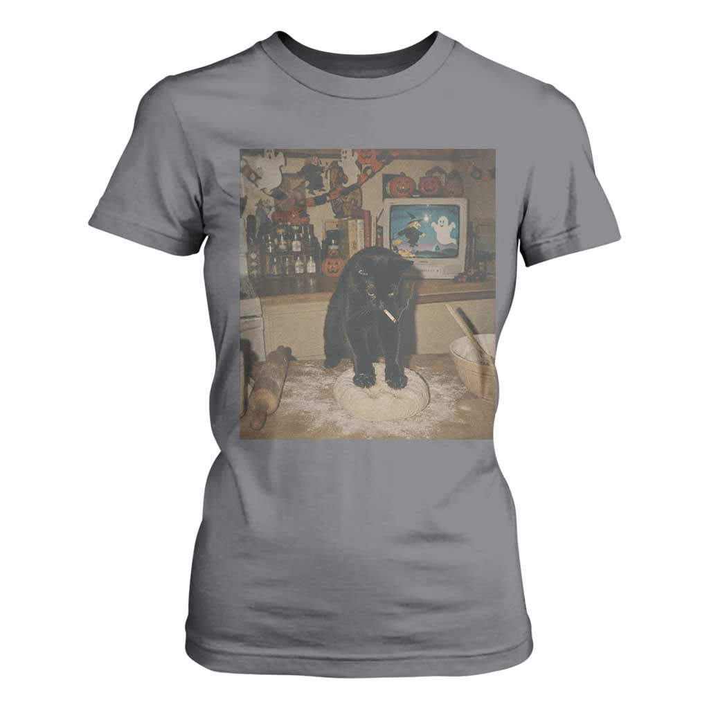 Spooky Biscuits Bakery T Shirt For Women Funny Black Cat Halloween Gift