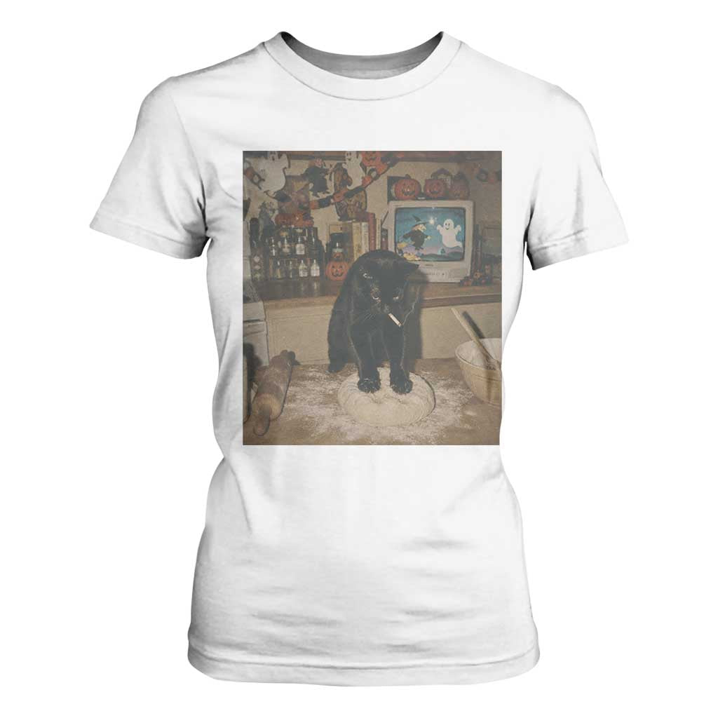 Spooky Biscuits Bakery T Shirt For Women Funny Black Cat Halloween Gift