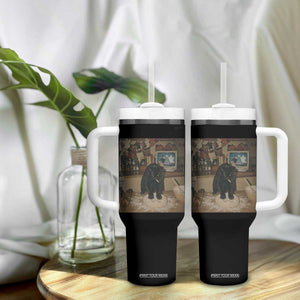 Spooky Biscuits Bakery Tumbler With Handle Funny Black Cat Halloween Gift