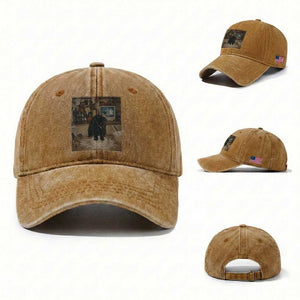 Spooky Biscuits Bakery Washed Cotton Baseball Cap Funny Black Cat Halloween Gift
