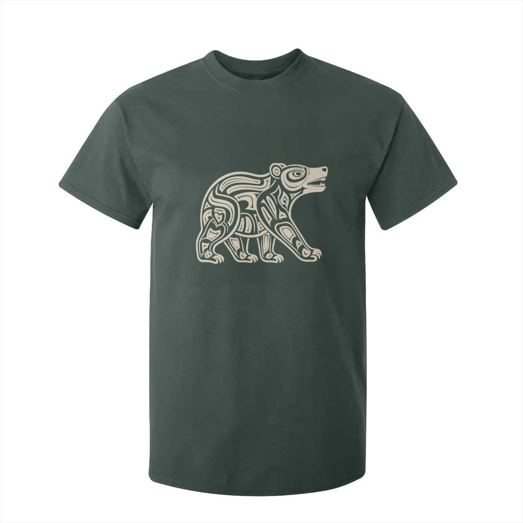 Bear Native Formline Art Salish Haida Tlingit Pacific Animal T Shirt For Kid