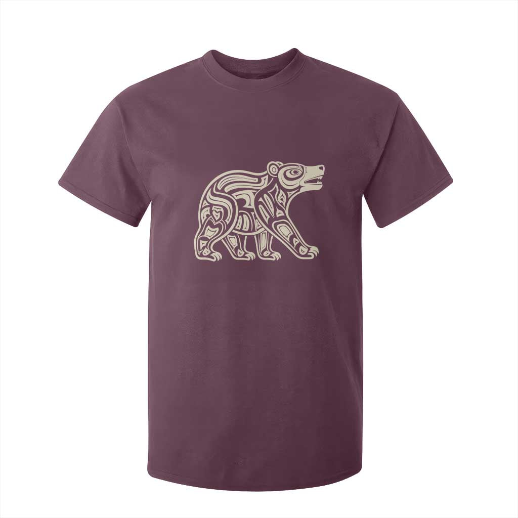 Bear Native Formline Art Salish Haida Tlingit Pacific Animal T Shirt For Kid