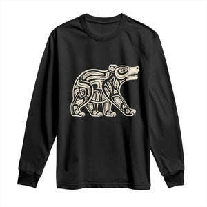 Bear Native Formline Art Salish Haida Tlingit Pacific Animal Long Sleeve Shirt
