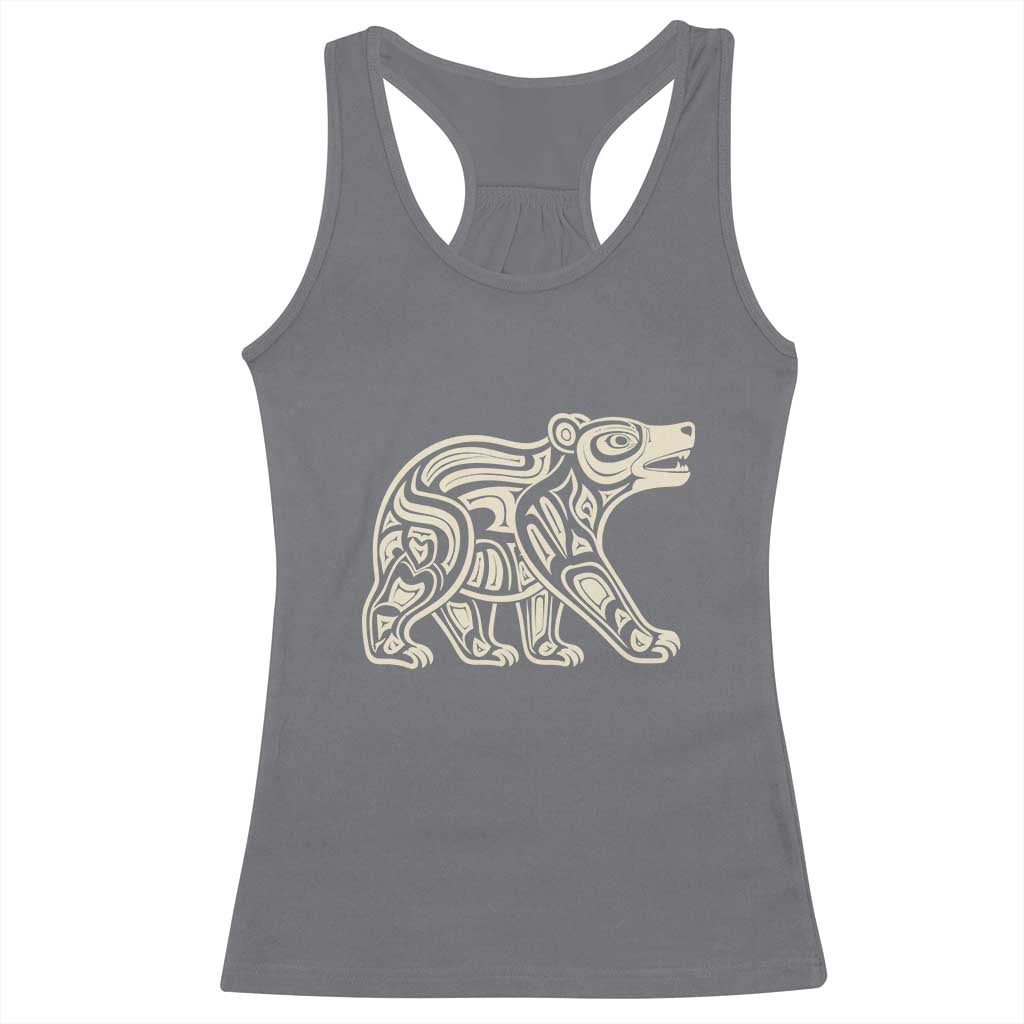 Bear Native Formline Art Salish Haida Tlingit Pacific Animal Racerback Tank Top