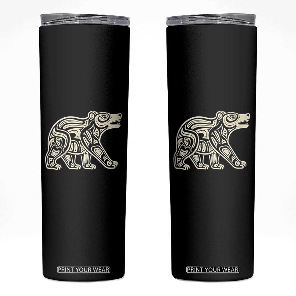 Bear Native Formline Art Salish Haida Tlingit Pacific Animal Skinny Tumbler
