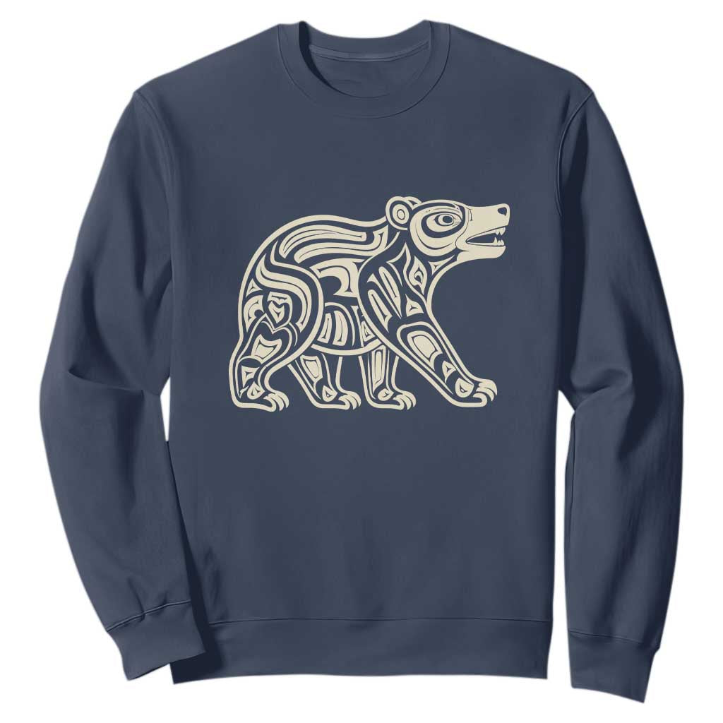 Bear Native Formline Art Salish Haida Tlingit Pacific Animal Sweatshirt