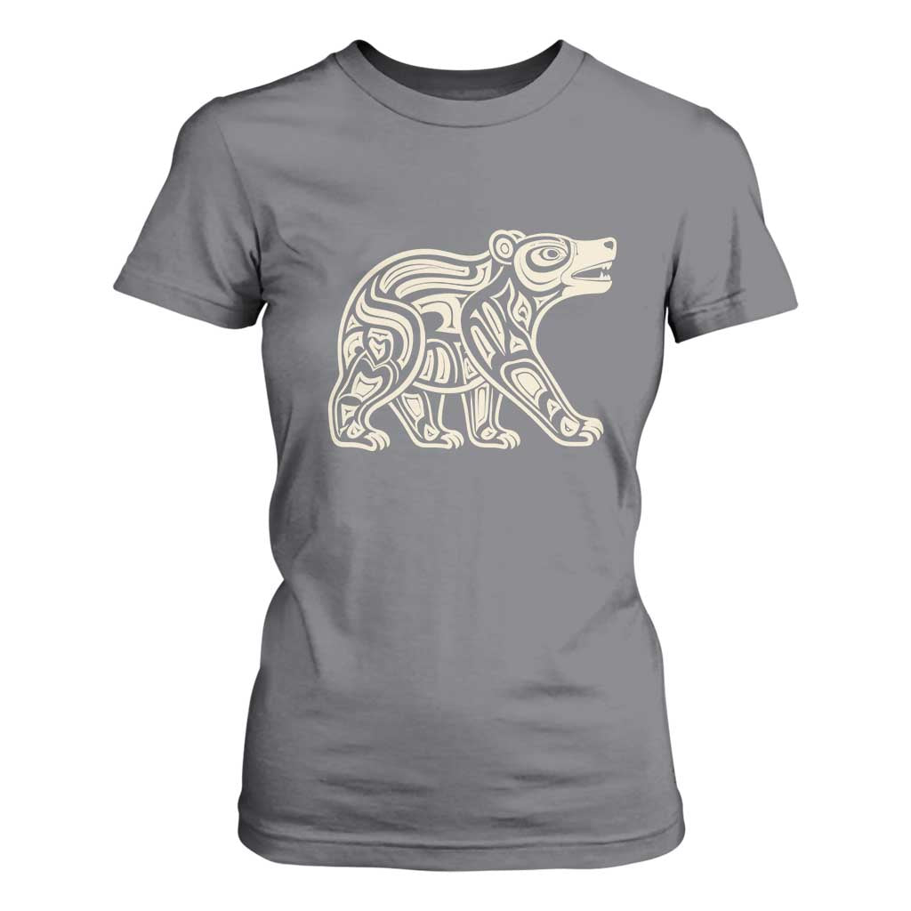 Bear Native Formline Art Salish Haida Tlingit Pacific Animal T Shirt For Women
