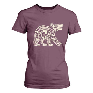 Bear Native Formline Art Salish Haida Tlingit Pacific Animal T Shirt For Women