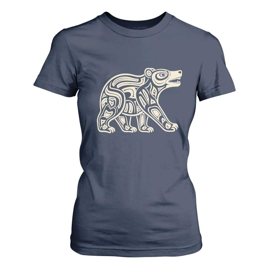 Bear Native Formline Art Salish Haida Tlingit Pacific Animal T Shirt For Women