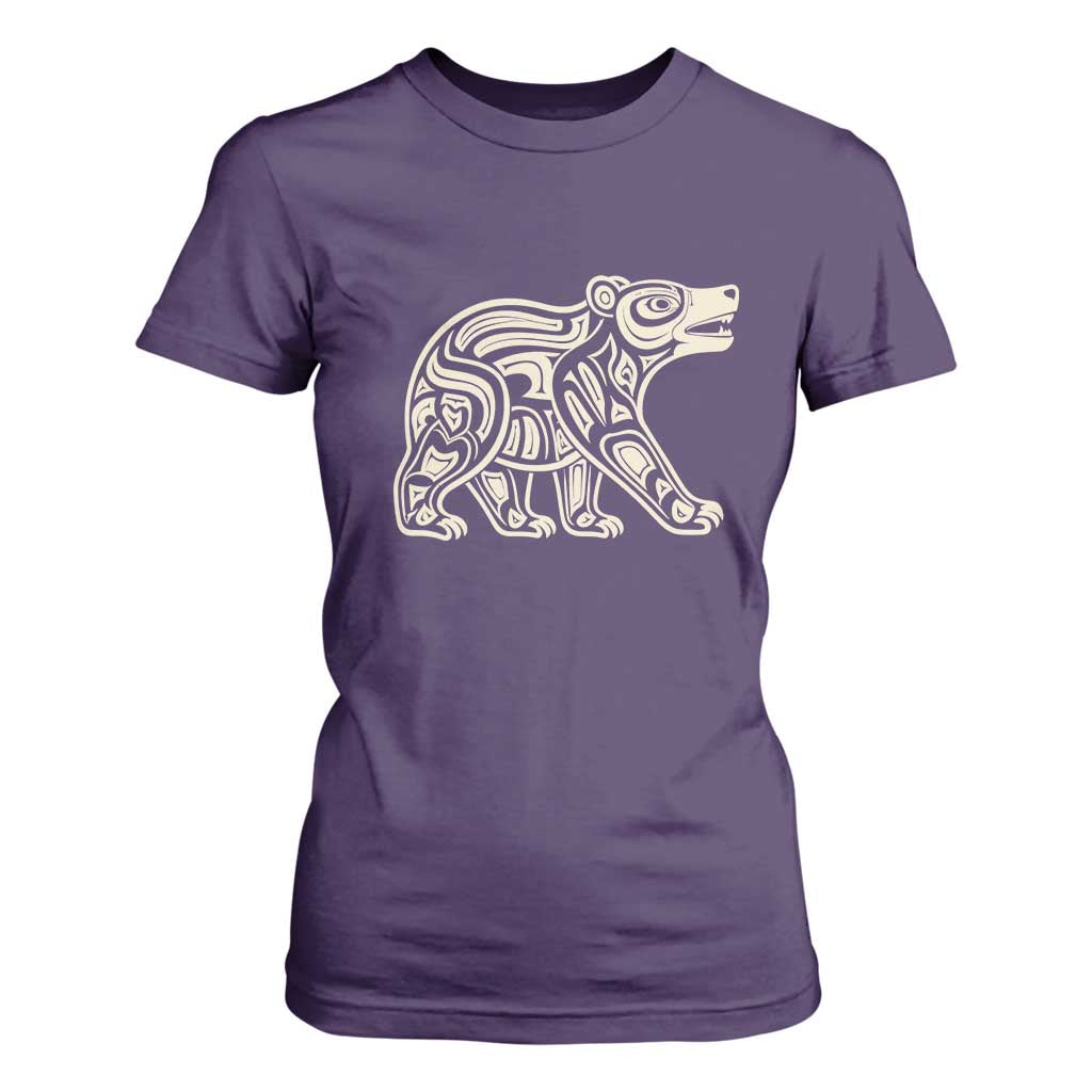 Bear Native Formline Art Salish Haida Tlingit Pacific Animal T Shirt For Women