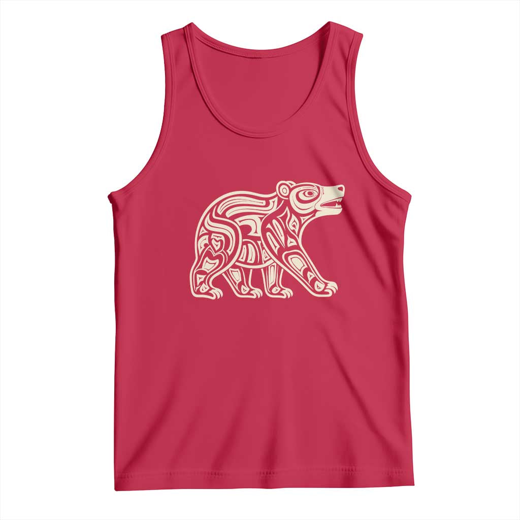 Bear Native Formline Art Salish Haida Tlingit Pacific Animal Tank Top