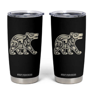 Bear Native Formline Art Salish Haida Tlingit Pacific Animal Tumbler Cup