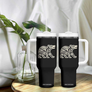 Bear Native Formline Art Salish Haida Tlingit Pacific Animal Tumbler With Handle