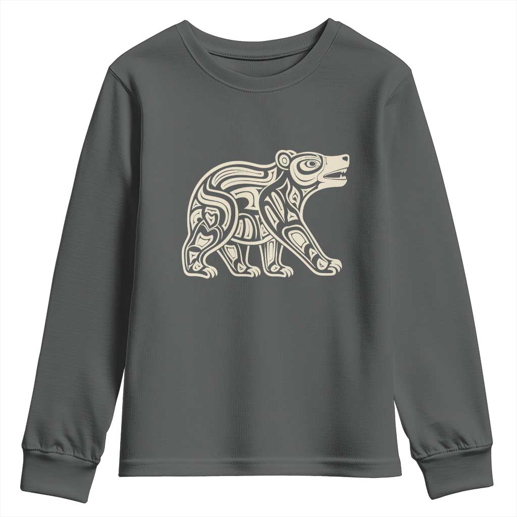 Bear Native Formline Art Salish Haida Tlingit Pacific Animal Youth Sweatshirt