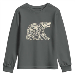 Bear Native Formline Art Salish Haida Tlingit Pacific Animal Youth Sweatshirt