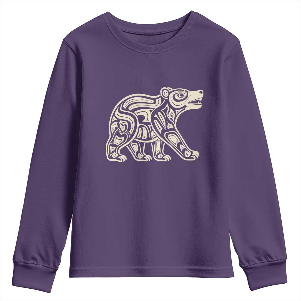 Bear Native Formline Art Salish Haida Tlingit Pacific Animal Youth Sweatshirt