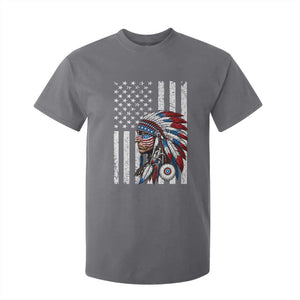Indigenous People Tribal CG Native American Indian Chief American USA Flag T Shirt For Kid