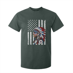 Indigenous People Tribal CG Native American Indian Chief American USA Flag T Shirt For Kid