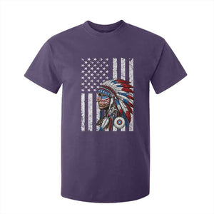 Indigenous People Tribal CG Native American Indian Chief American USA Flag T Shirt For Kid