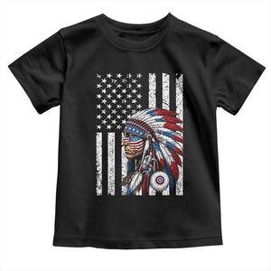 Indigenous People Tribal CG Native American Indian Chief American USA Flag Toddler T Shirt