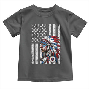 Indigenous People Tribal CG Native American Indian Chief American USA Flag Toddler T Shirt