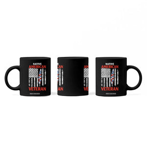 Native American Veteran USA Flag Patriotic Soldier Coffee Mug