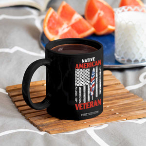 Native American Veteran USA Flag Patriotic Soldier Coffee Mug