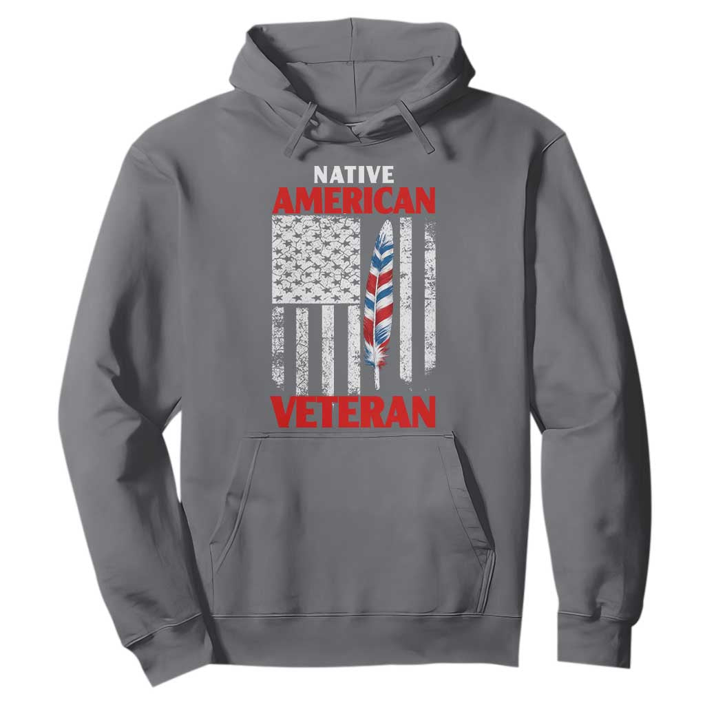 Native American Veteran USA Flag Patriotic Soldier Hoodie