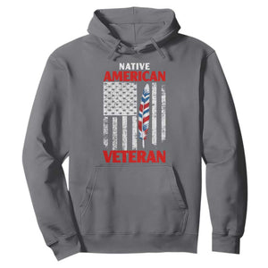 Native American Veteran USA Flag Patriotic Soldier Hoodie