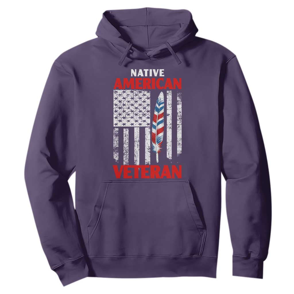 Native American Veteran USA Flag Patriotic Soldier Hoodie