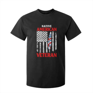 Native American Veteran USA Flag Patriotic Soldier T Shirt For Kid