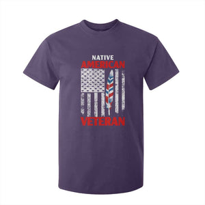 Native American Veteran USA Flag Patriotic Soldier T Shirt For Kid