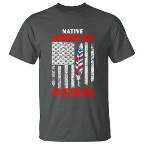 Native American Veteran USA Flag Patriotic Soldier T Shirt
