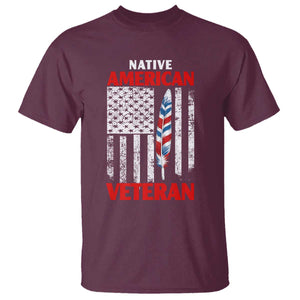Native American Veteran USA Flag Patriotic Soldier T Shirt