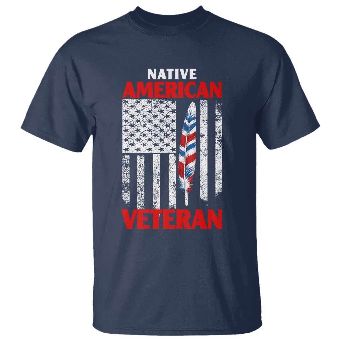 Native American Veteran USA Flag Patriotic Soldier T Shirt