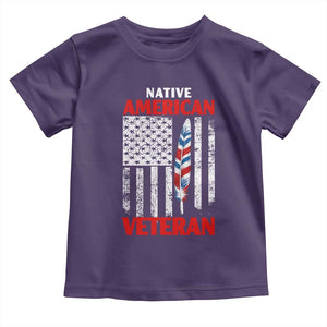 Native American Veteran USA Flag Patriotic Soldier Toddler T Shirt