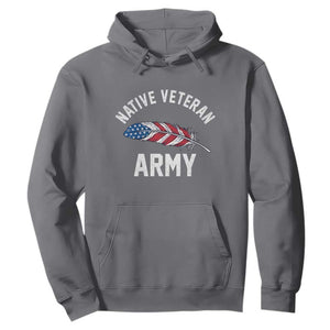 Native American Army Veteran US Flag Indigenous Soldier Hoodie