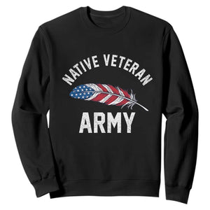 Native American Army Veteran US Flag Indigenous Soldier Sweatshirt
