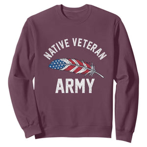 Native American Army Veteran US Flag Indigenous Soldier Sweatshirt