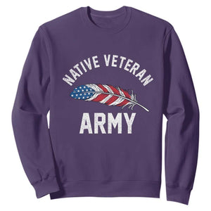 Native American Army Veteran US Flag Indigenous Soldier Sweatshirt