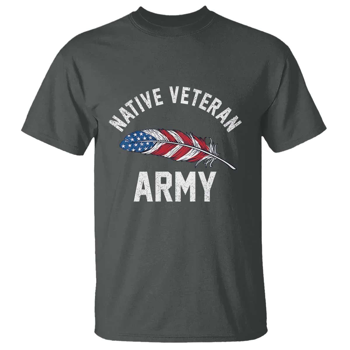 Native American Army Veteran US Flag Indigenous Soldier T Shirt