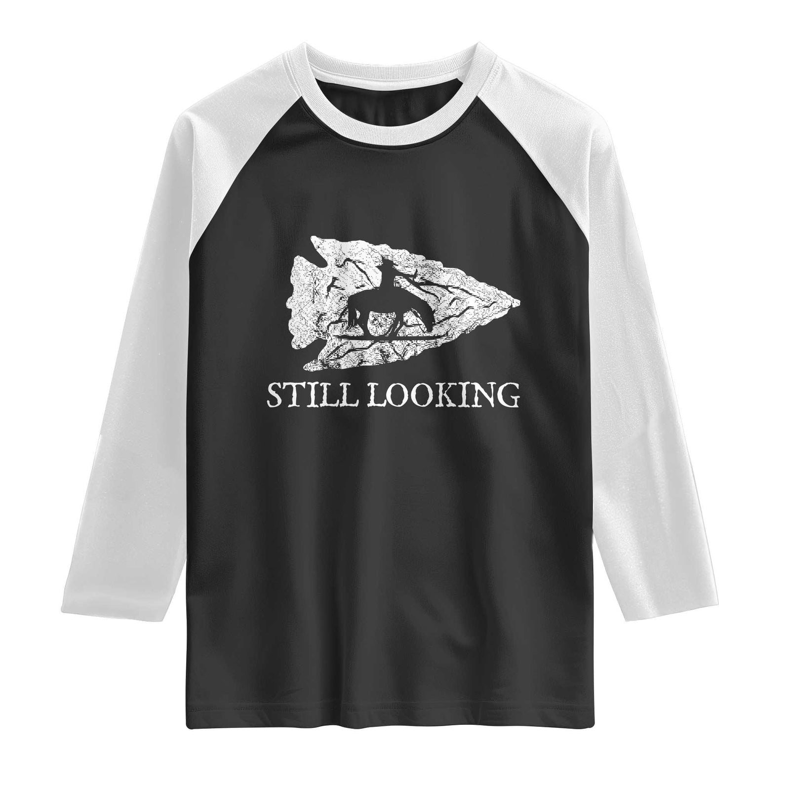 Arrowhead Hunter Native American Raglan Shirt Relic Hunter Ancient Artifacts Collection TS14 Black White Print Your Wear