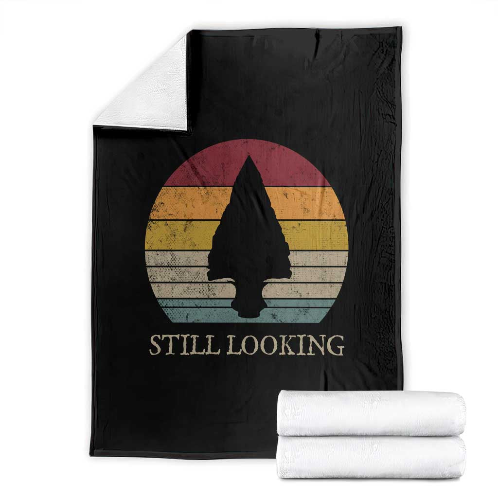Arrowhead Hunter Native American Throw Blanket Ancient Artifacts Relic Hunting Vintage Sunset TS14 Black Print Your Wear