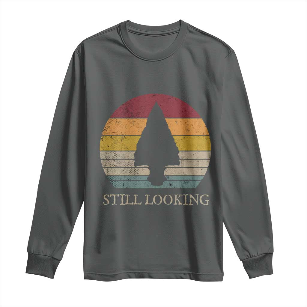 Arrowhead Hunter Native American Long Sleeve Shirt Ancient Artifacts Relic Hunting Vintage Sunset