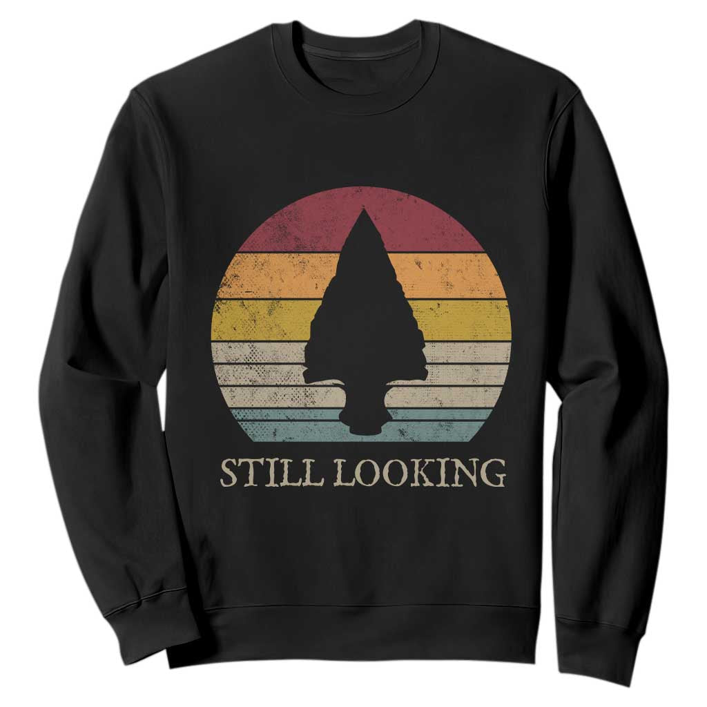 Arrowhead Hunter Native American Sweatshirt Ancient Artifacts Relic Hunting Vintage Sunset