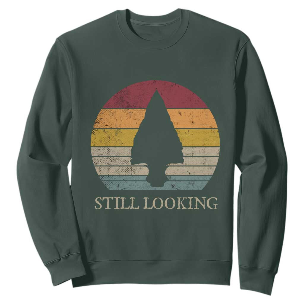 Arrowhead Hunter Native American Sweatshirt Ancient Artifacts Relic Hunting Vintage Sunset