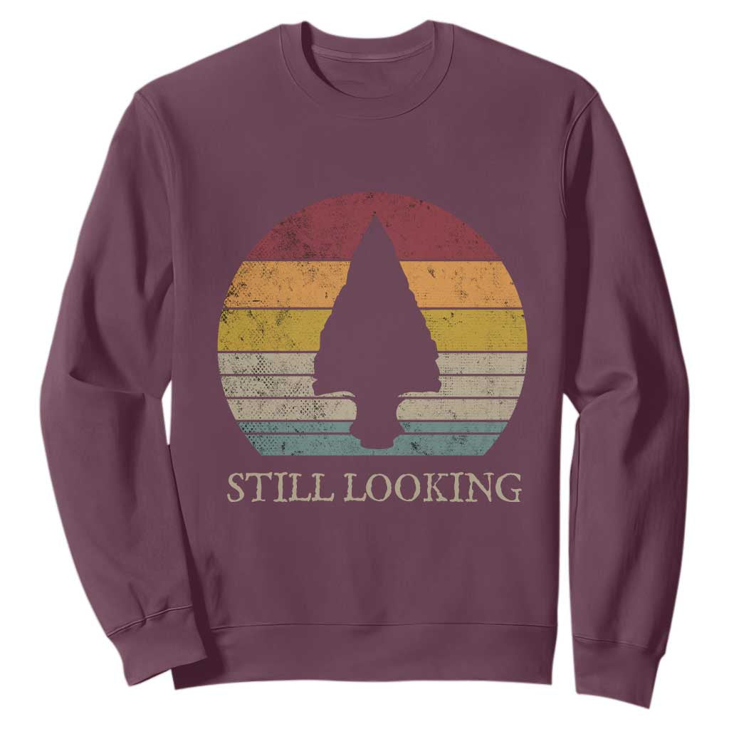 Arrowhead Hunter Native American Sweatshirt Ancient Artifacts Relic Hunting Vintage Sunset